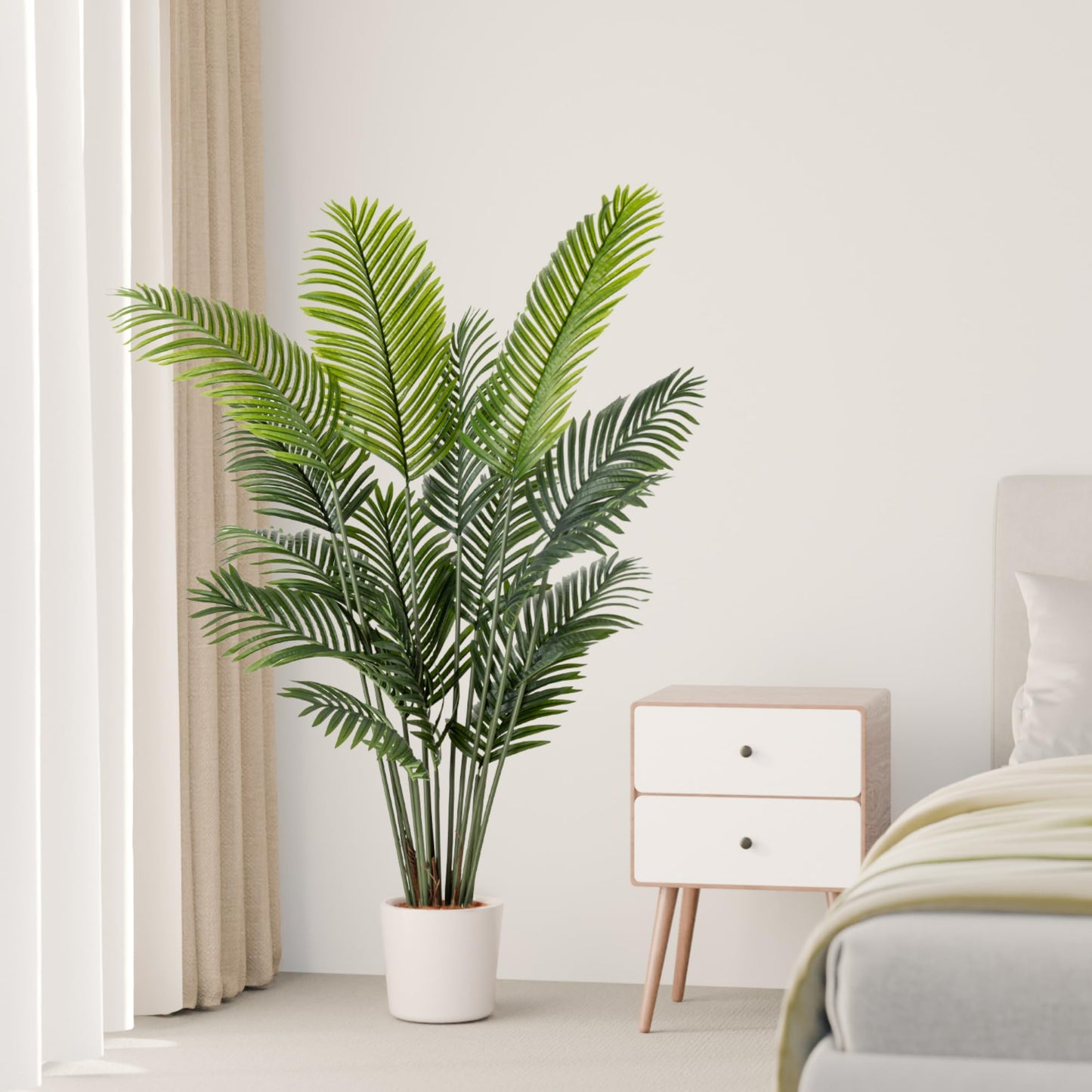 PASCH® 2 x Areca Kunstpalme groß (160 cm) - Naturgetreu & Langlebig | Realistische Kunstpflanzen groß | Künstliche Pflanzen groß | Palme künstlich | Künstliche Palme für EIN natürliches Ambiente