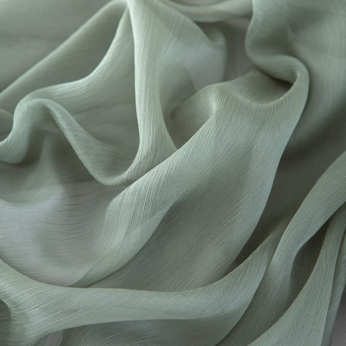 CHUQING Tischläufer Chiffon grün,70 cm x 3m,Salbeigrün Tischläufer Hochzeit Tischdeko Eukalyptus Grün Table Runner,Mintgrün