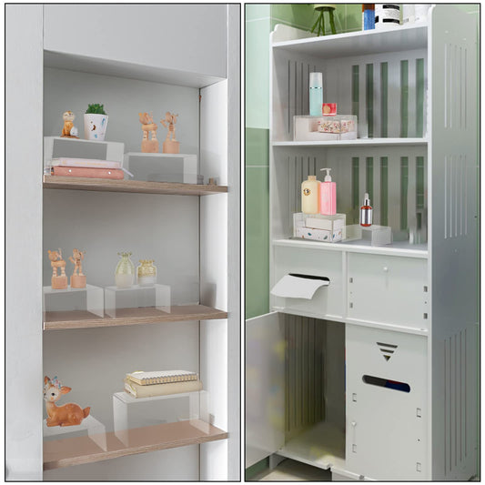 PandaHall 6 Stück Acryl Display Riser Stand U-Förmiger Schmuck Display Halter Klare Acryl Display Ständer Halter 3 Schritte Clear Riser Regal Vitrine Für Schmuck Display Store Fixture Tischdekoration