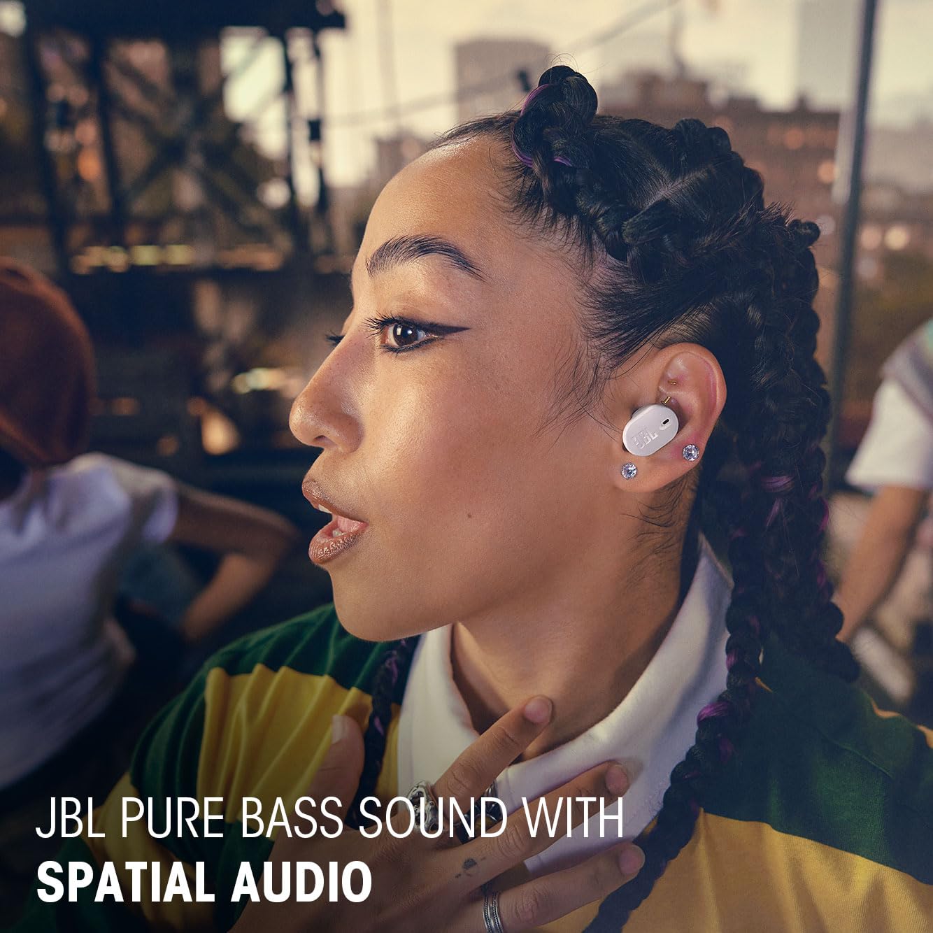 JBL Tune Buds 2, Kabellose Bluetooth-In-Ear-Ohrhörer mit Noise-Cancelling, 48 h Wiedergabezeit, IP54 wasser - und staubgeschützt, Multipoint-Verbindung, Ergonomisches Design, Schwarz