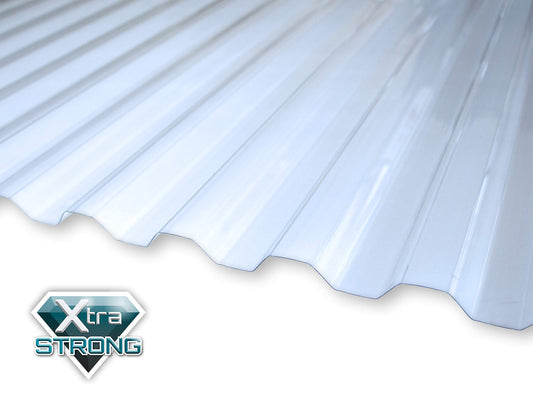 KAISER plastic® 5er Set Wellplatte | Xtra Strong (PC) | glatt und klar | Trapez 76/18-1mm Stärke | 90 x 120 cm | Made In Germany