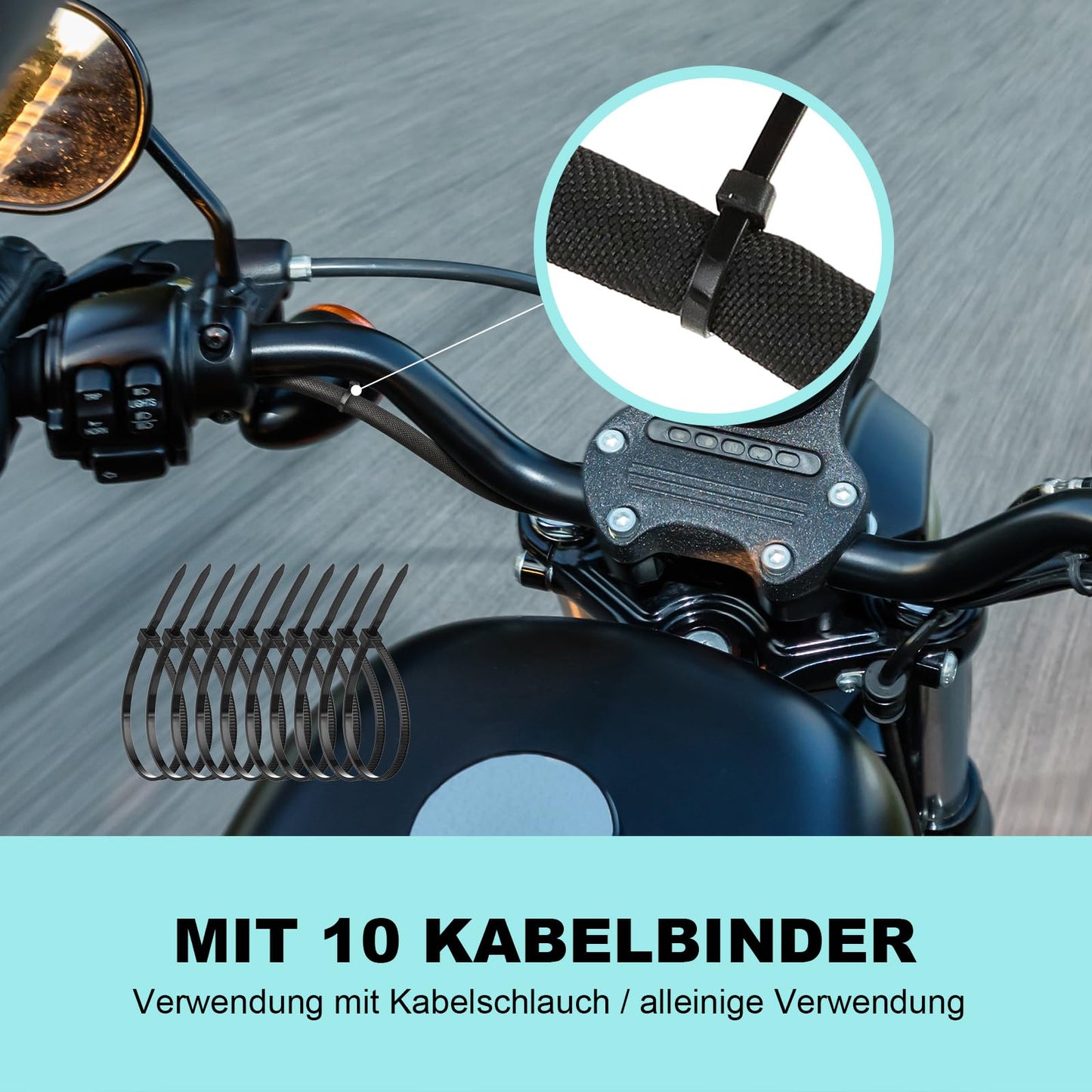 AGPTEK 2m Kabelschlauch, 30mm selbstschließend Kabelkanal, Flexibler Textilien Kabelmantel, Kabelmanagement für Schreibtisch, TV, Computer, PC, Kabelschutz für Hund, Katze, Schwarz