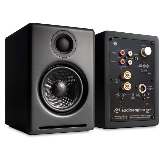 Audioengine A2 Plus Kabellose Bluetooth-Desktop-Lautsprecher – 60-W-Computerlautsprecher für Musik und Gaming