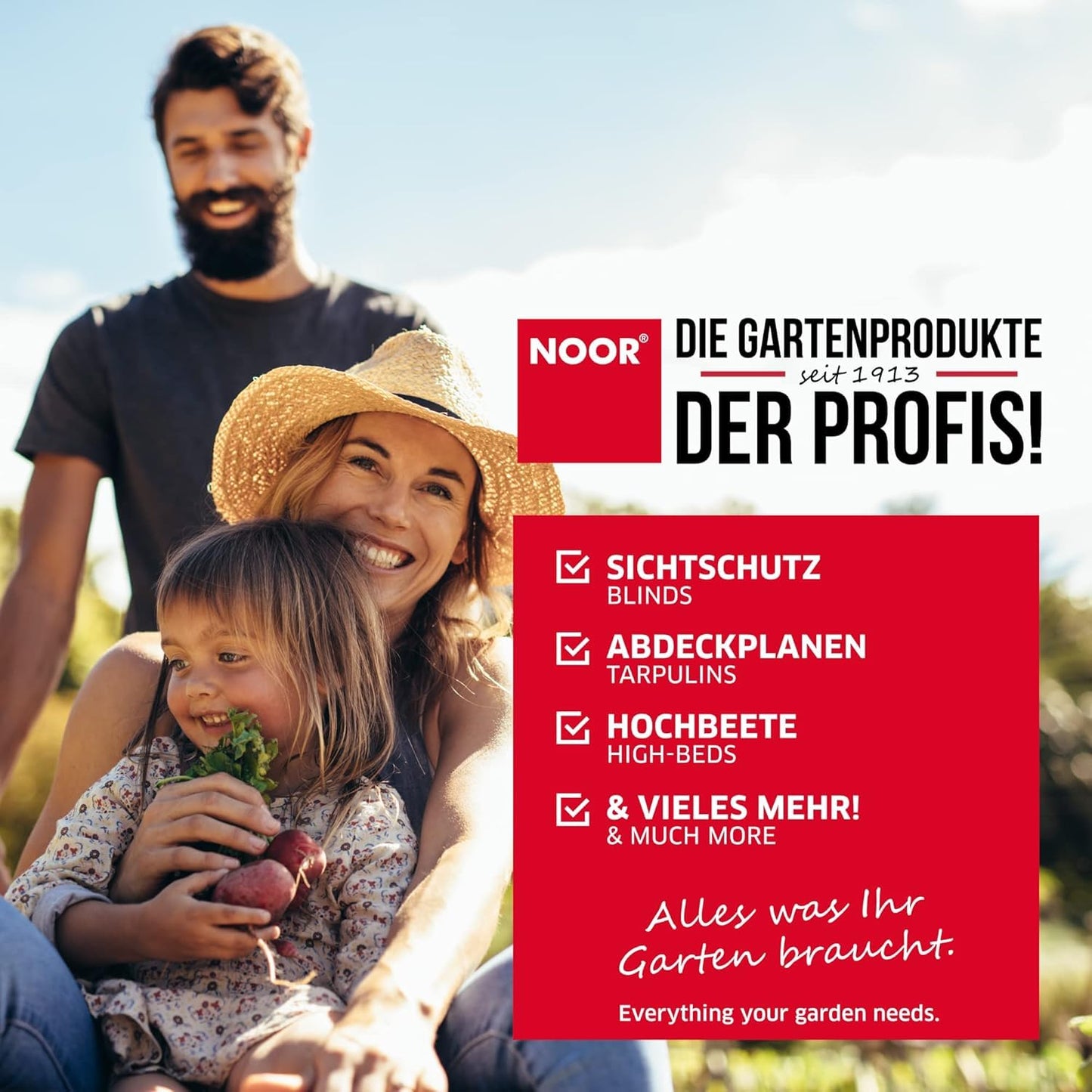 NOOR Seitenmarkise EXKLUSIV 200x350 cm Anthrazit - blickdichter Sichtschutz für Balkon, Terrasse & Garten - ausziehbarer Sonnenschutz/Windschutz inkl. Befestigungen - imprägniert und wasserabweisend