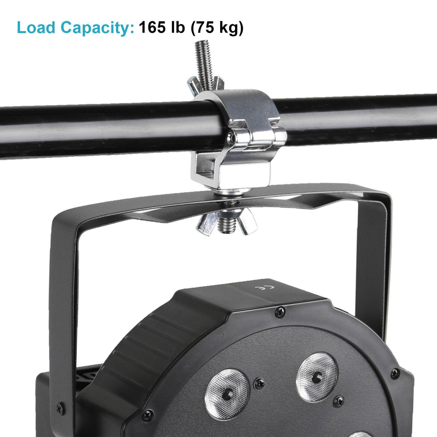 TSSS 10 Stk Mini Alulegierung Haken Traversen Last tragen 75 KG/ 165 lB für Par Scheinwerfer Bühnenbeleuchtung Partylicht Beleuchtung Zubehör,Fit Rohr 32-35mm,Gewindebolzen DIA 9.6mm