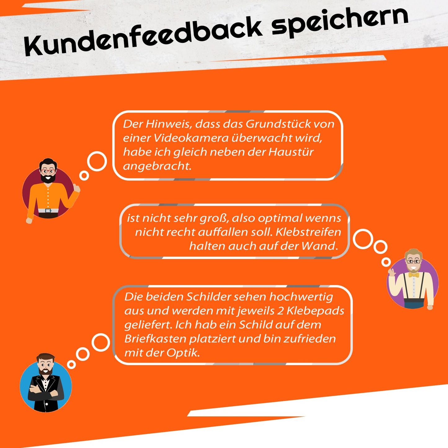 AIFIZO Schild Videoüberwachung 2 Stück 85mm×30mm mit 3M Tape, Gebürsteter Aluminium Achtung Videoüberwachung Schild, Achtung Privatgrundstück, Selbstklebend & Aluminium, Videoüberwachung Schild