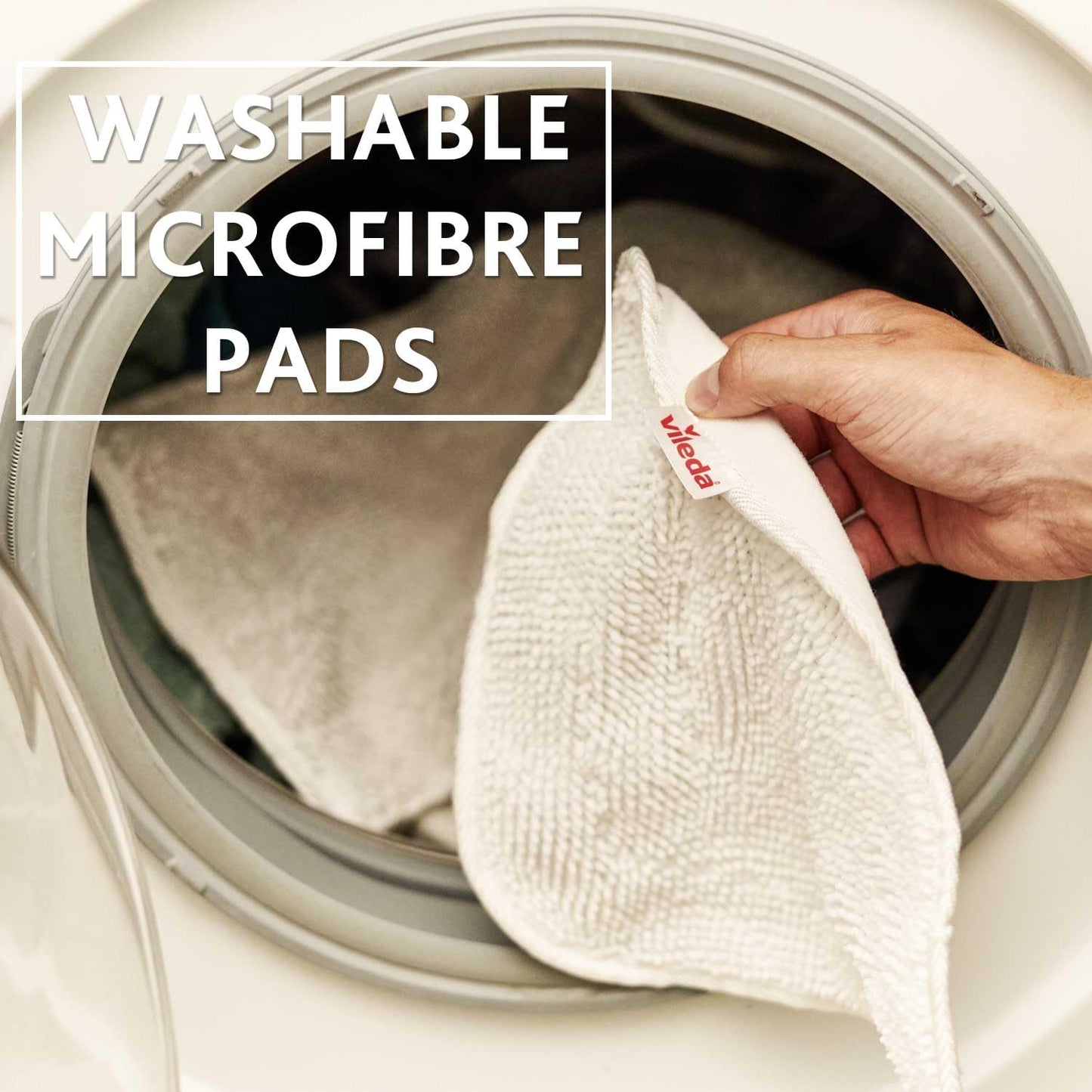 Vileda Steam Dampfreiniger Ersatzpads, Wischbezug aus Mikrofasern, für alle Böden, 2er Pack