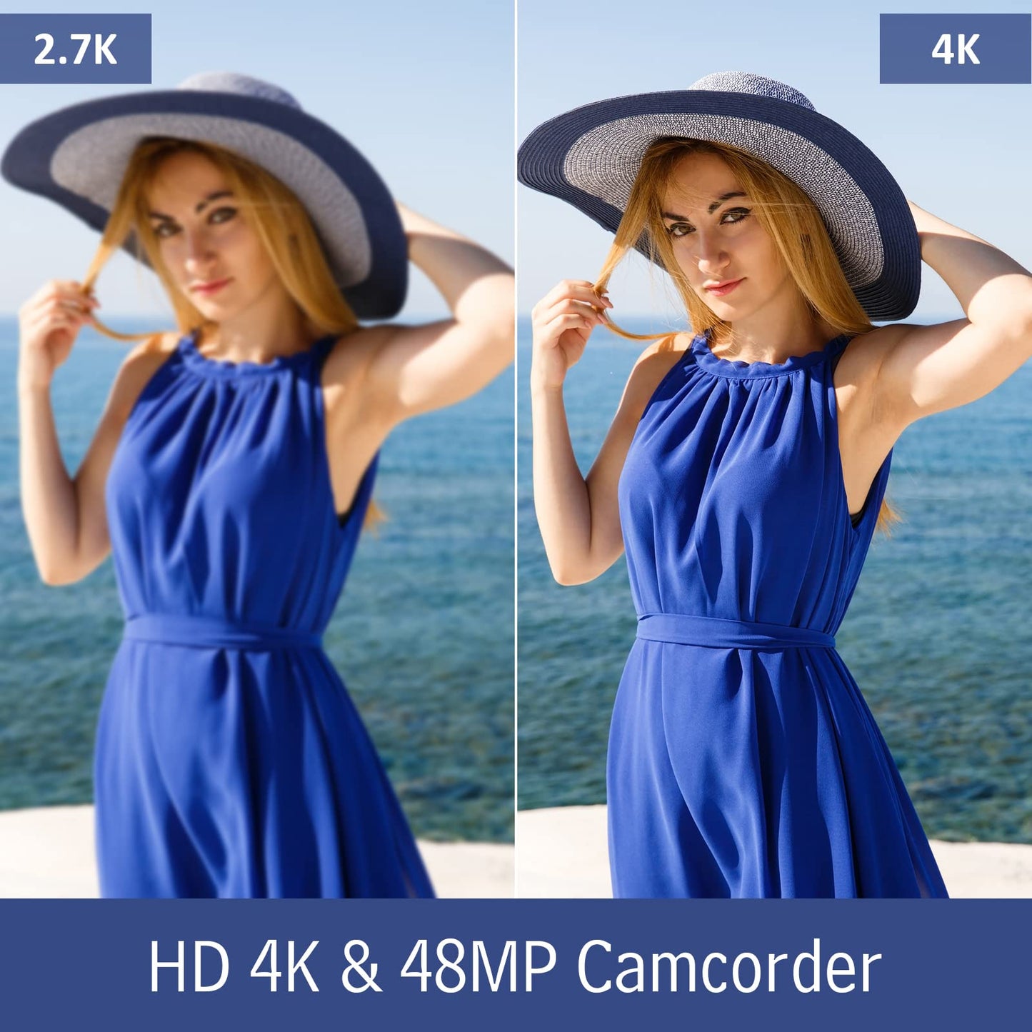 Videokamera 4K Camcorder 48MP mit IR Nachtsicht, 18X Digitalzoom 30 FPS Webcam Video Kamera 3.0-Zoll 270° Rotation Touchscreen Vlogging Kamera für YouTube mit Fernbedienung, 2 Batterien, 32GB SD Karte