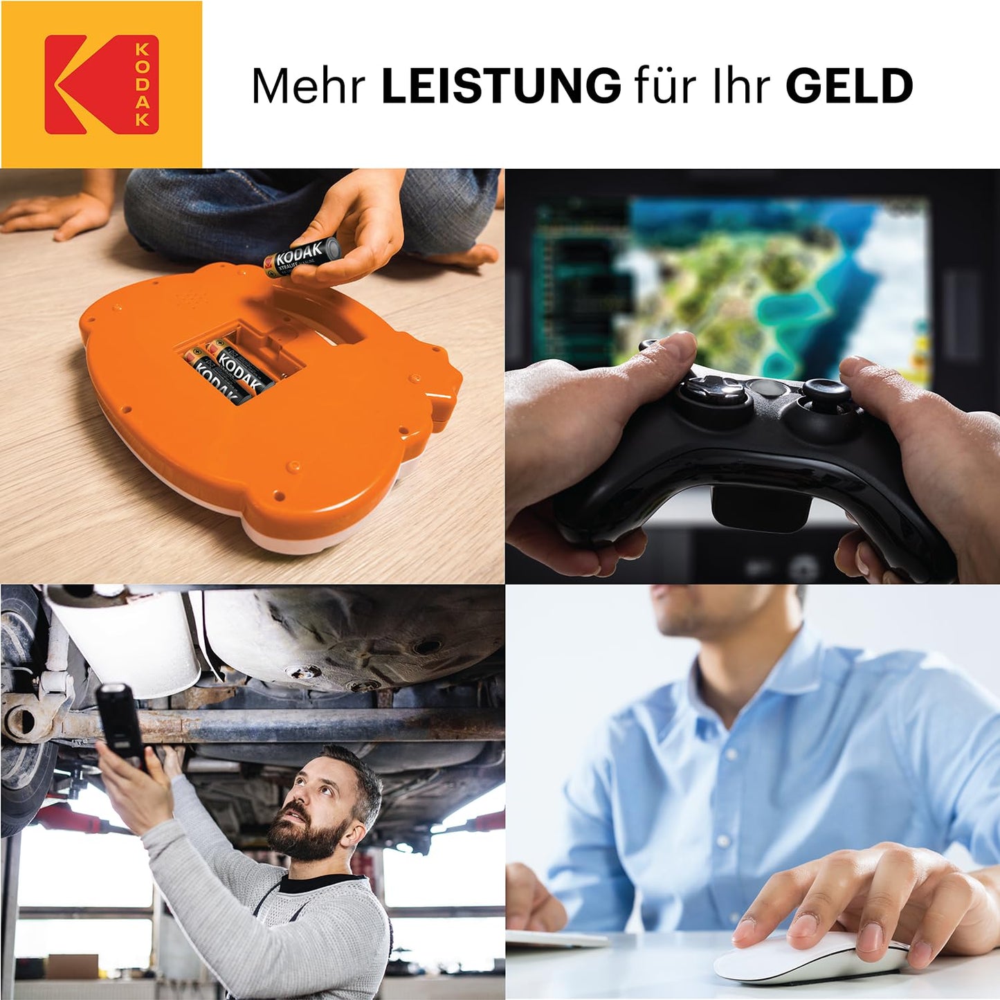 Kodak | AAA-Batterien | Triple-A-Batterien | Einweg-Batterien |Alkalibatterie, 1,5 V | 60 Stück