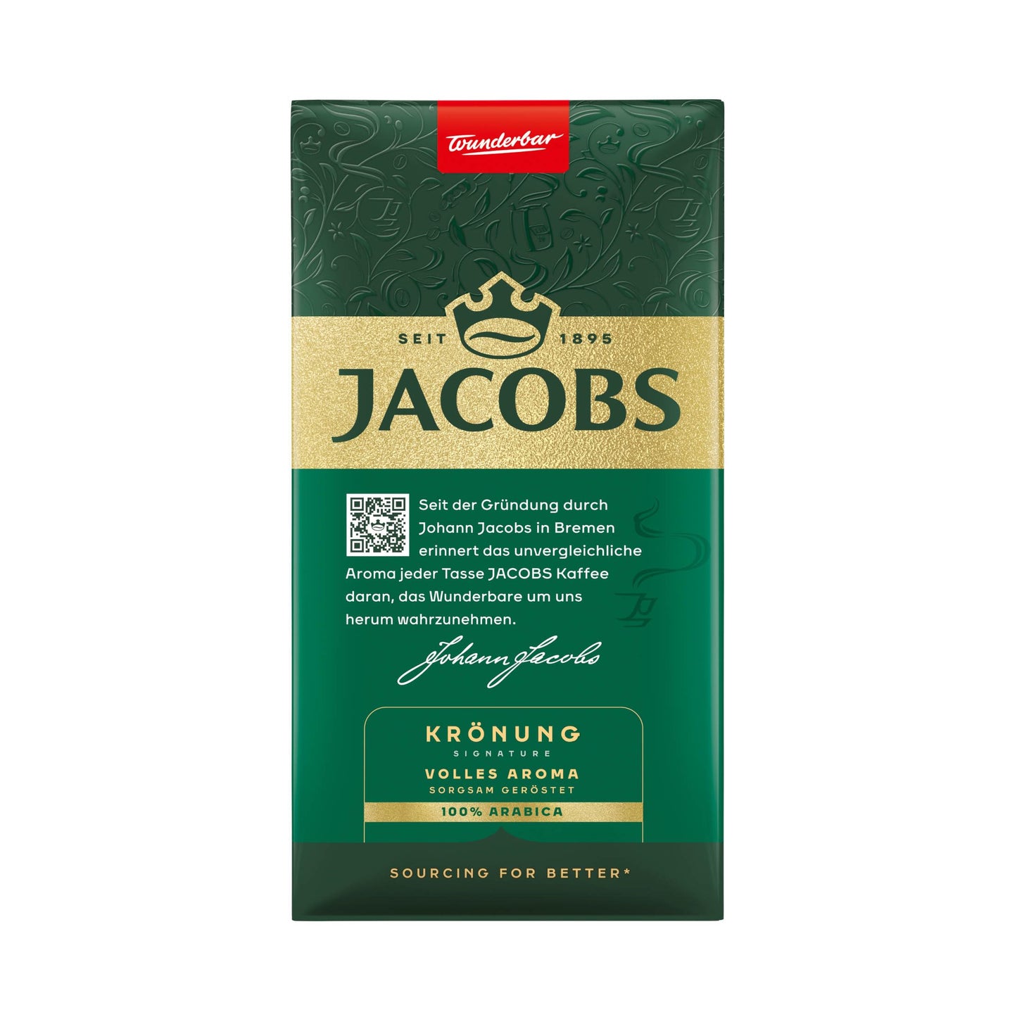 Jacobs Filterkaffee Krönung Klassisch, gemahlener Kaffee, 12er Pack (12 x 500 g)