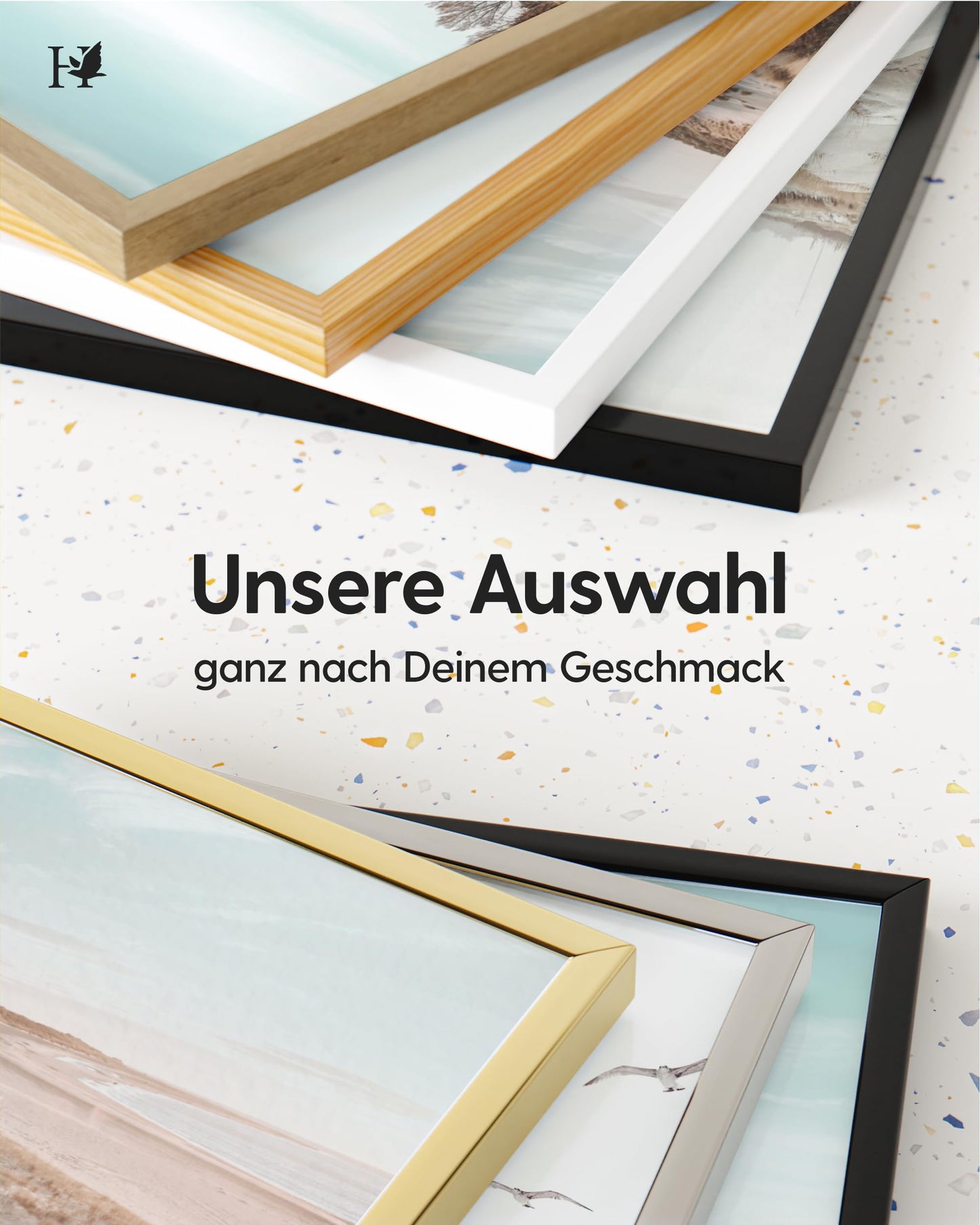 Heimlich® 1x Bilderrahmen DIN A4 21x30 cm Gold Metall Rahmen 1-Pack | Dokumentenrahmen 21x29,7 cm Klein Collage | Metallrahmen Alu-Bilderrahmen Aluminium | Picture Frame A4 Fotorahmen