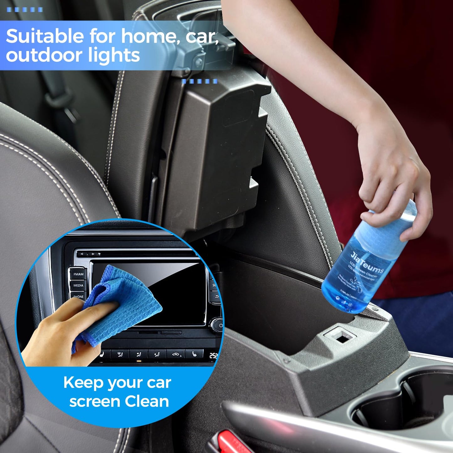 JiaTeums 200ml Bildschirmreiniger mit Mikrofasertuch,TV Reiniger,Screen Cleaner,Streifenfreie Reinigung für Laptop