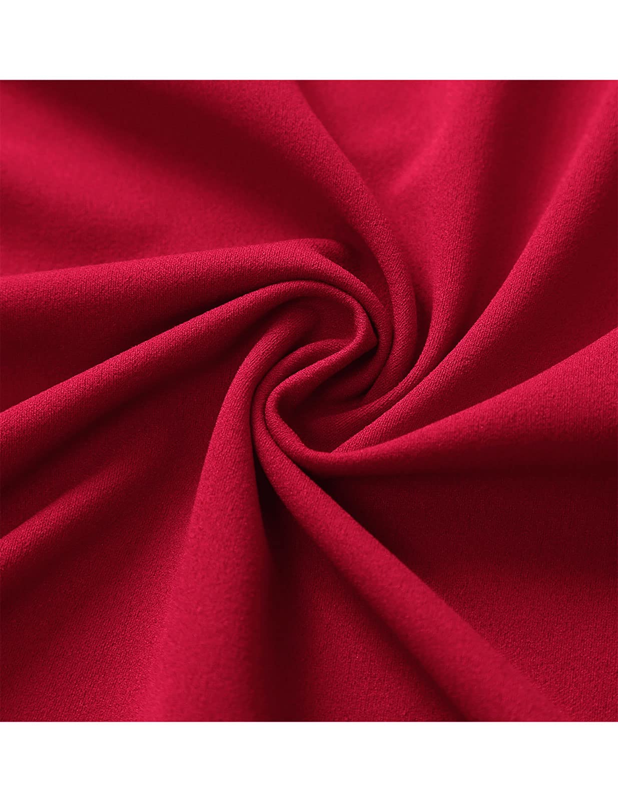 DRESSTELLS Damen Elegant Hochzeitkleid 1950er Vintgae Retro Cocktailkleid A-Line Swing Festlich Knielang Kleid Red 2XL
