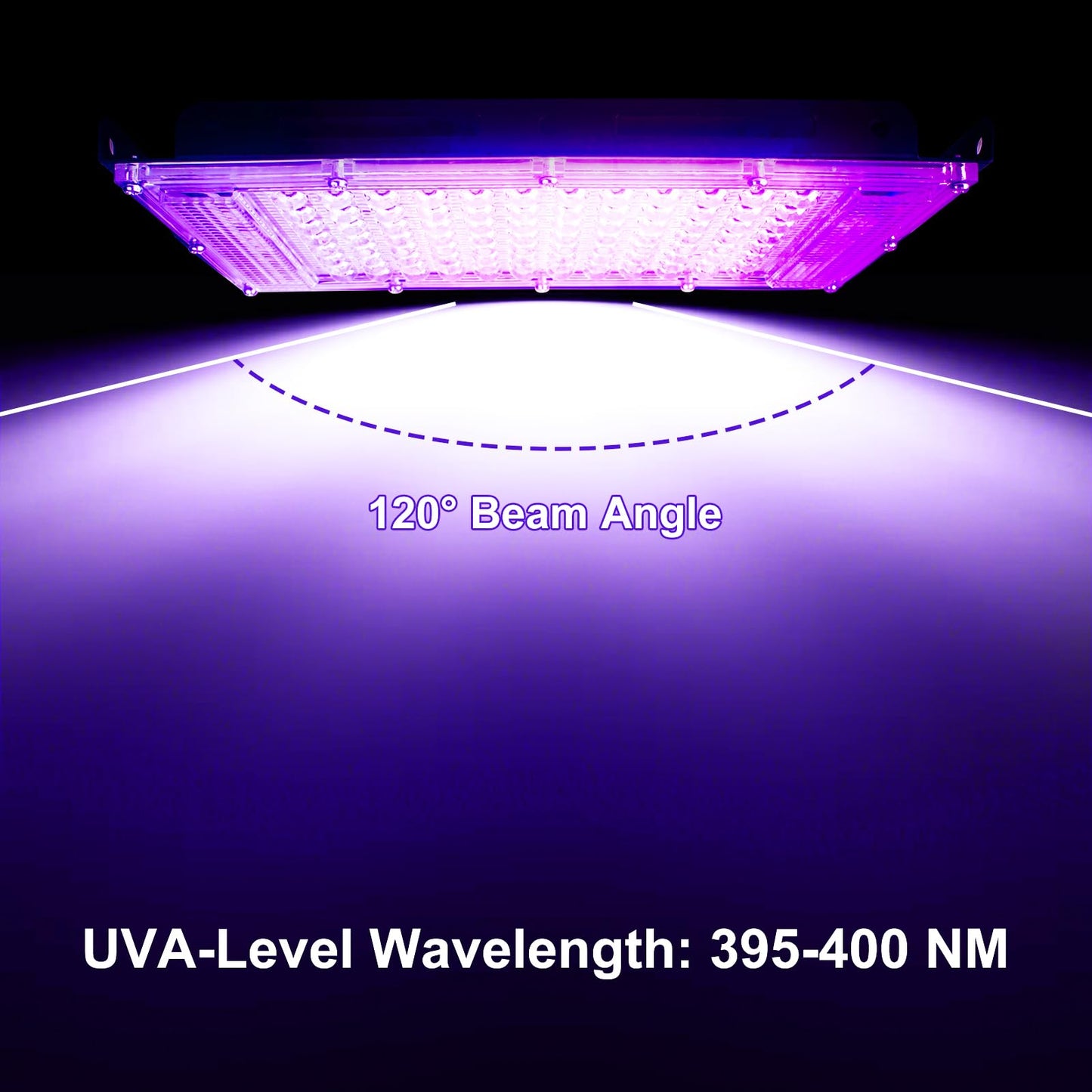 LED Schwarzlicht Strahler 100W, Indmird Schwarzlichtlampe mit Stecker, IP65 Wasserdicht UV Strahler mit Schalter, 395-400nm UV Flutlicht Partylicht für Bar,Disco,Party,Halloween,Bühnen