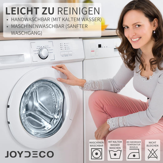 Joydeco Blickdichte Vorhänge mit Ösen Gardinen 2er Set, Verdunkelungsvorhang Thermovorhang Hitzeschutz, Ösenvorhang für Schlafzimmer Wohnzimmer (2xH137xB117, Dunkelgrau)