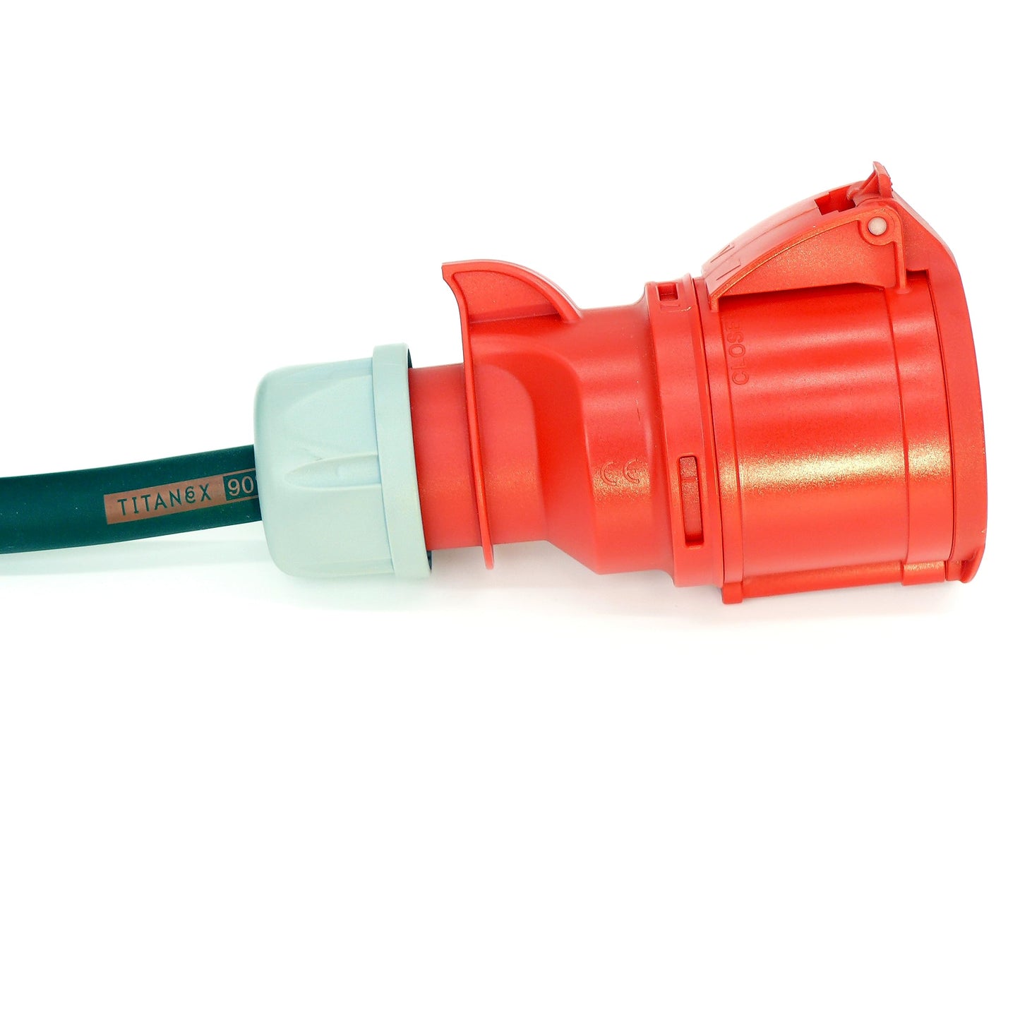 CEE Starkstromkabel (1,5m-50m) 32A Verlängerungskabel Titanex H07RN-F 5x6mm² mit PCE Shark Stecker und Kupplung, Business-Line von Event-Kabel (3 Meter)