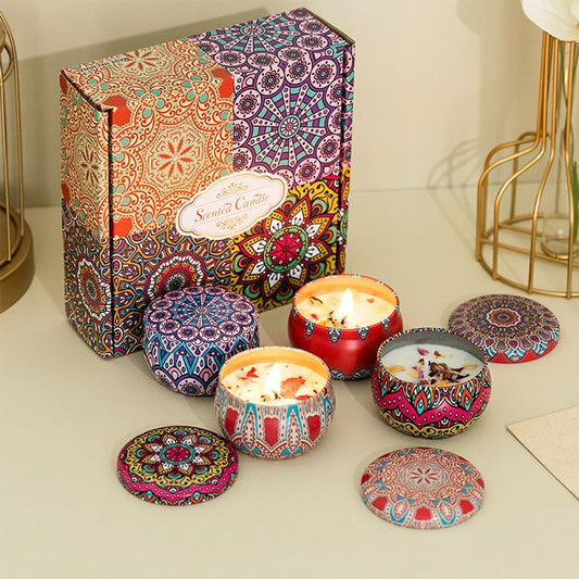 Daover Duftkerzen Geschenkset, 9 Stück 2.5OZ Natürliches Sojawachs Duftkerze Geschenke für Frauen, Aromatherapie Kerzen Set, Entspannung Stress Muttertag Geburtstag Kerze Geschenke