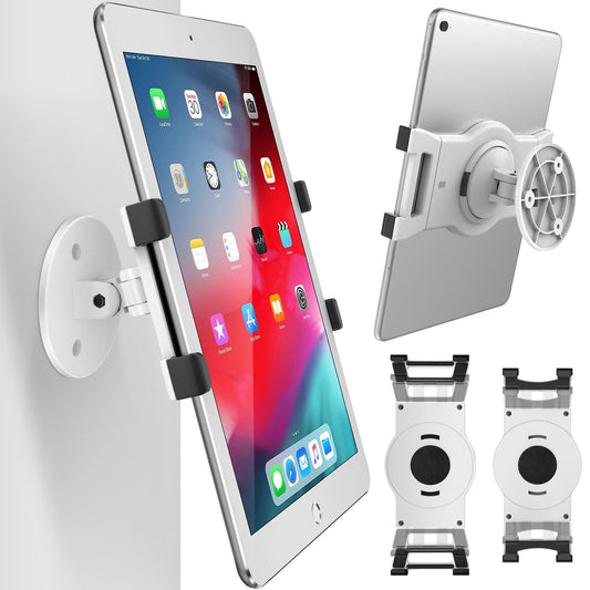 AboveTEK Tablet Halter Wandhalterung Tablet Halterung mit 360 ° Swivel für 6-13" Tablet, iPad, Fire HD-Weiß