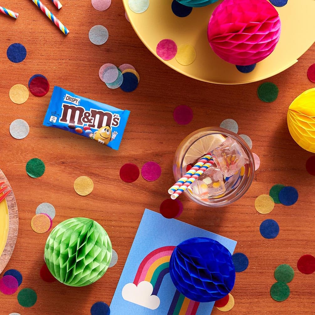 M&M's Crispy, Schokoladen Großpackung, 24 x 36g, Knusprige Schokolinsen