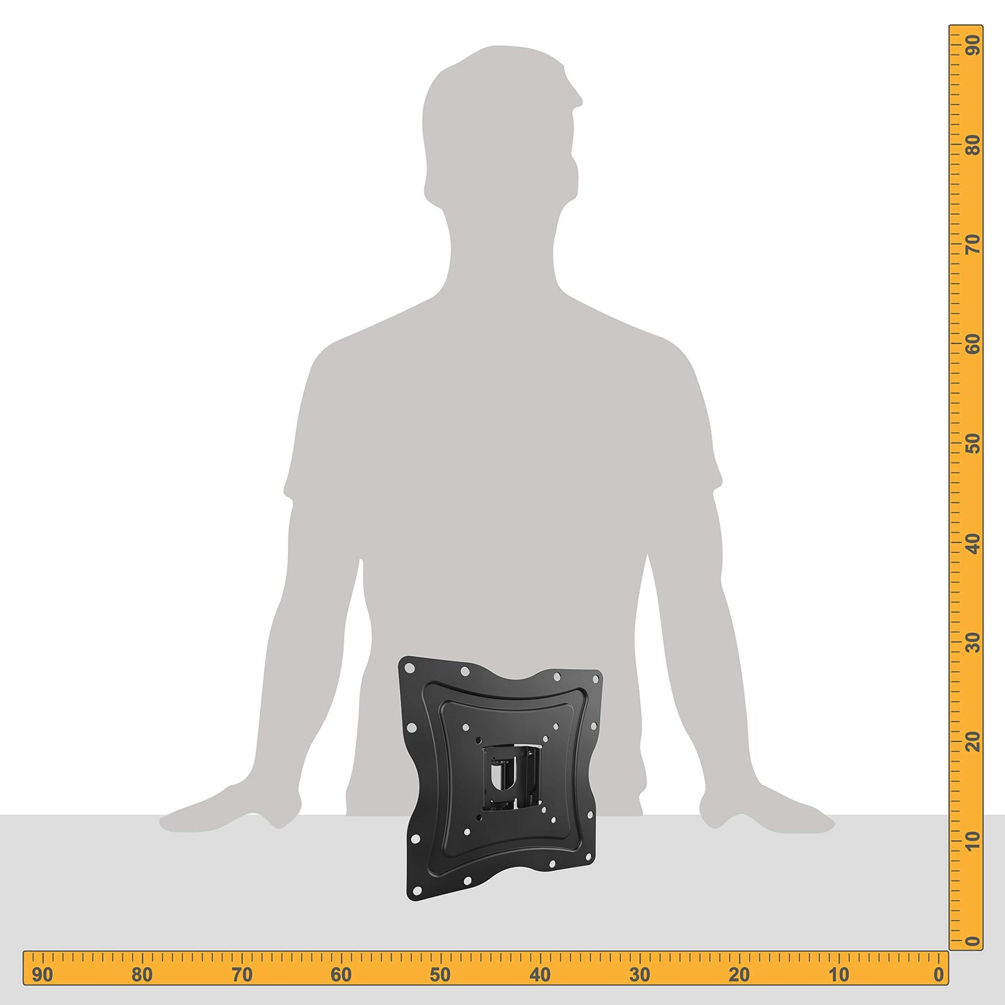 RICOO TV Monitor Wandhalterung Flach Ultra Slim Neigbar für 19-47 Zoll, Universal TV Halterung N0222, Fernsehhalterung für Wand, Wandhalterung Fernseher 32 Zoll, bis 30 Kg, max. VESA 200x200 mm