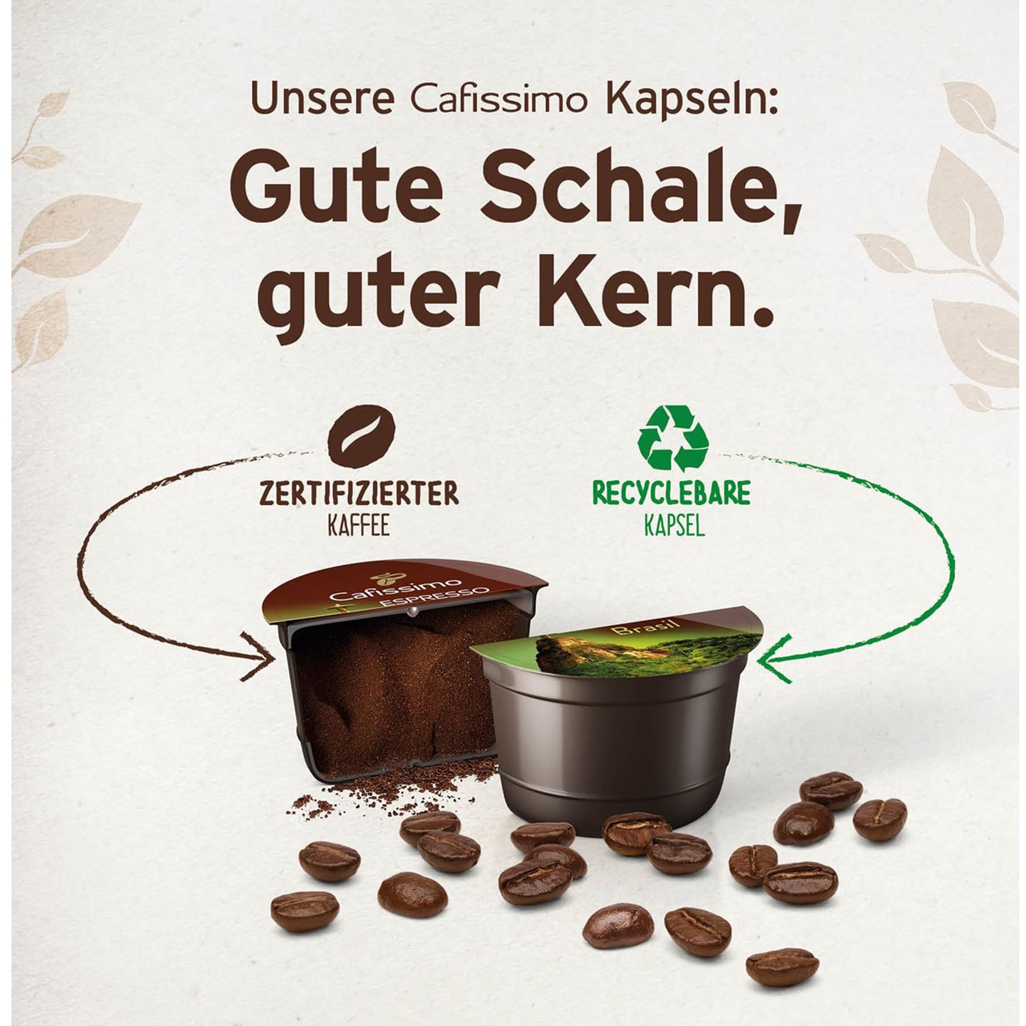 Tchibo Cafissimo Pure plus Kapselmaschine, Weiß, 0,8l, 1250W, mit 30 Gratis-Kapseln für Espresso, Caffè Crema und Kaffee