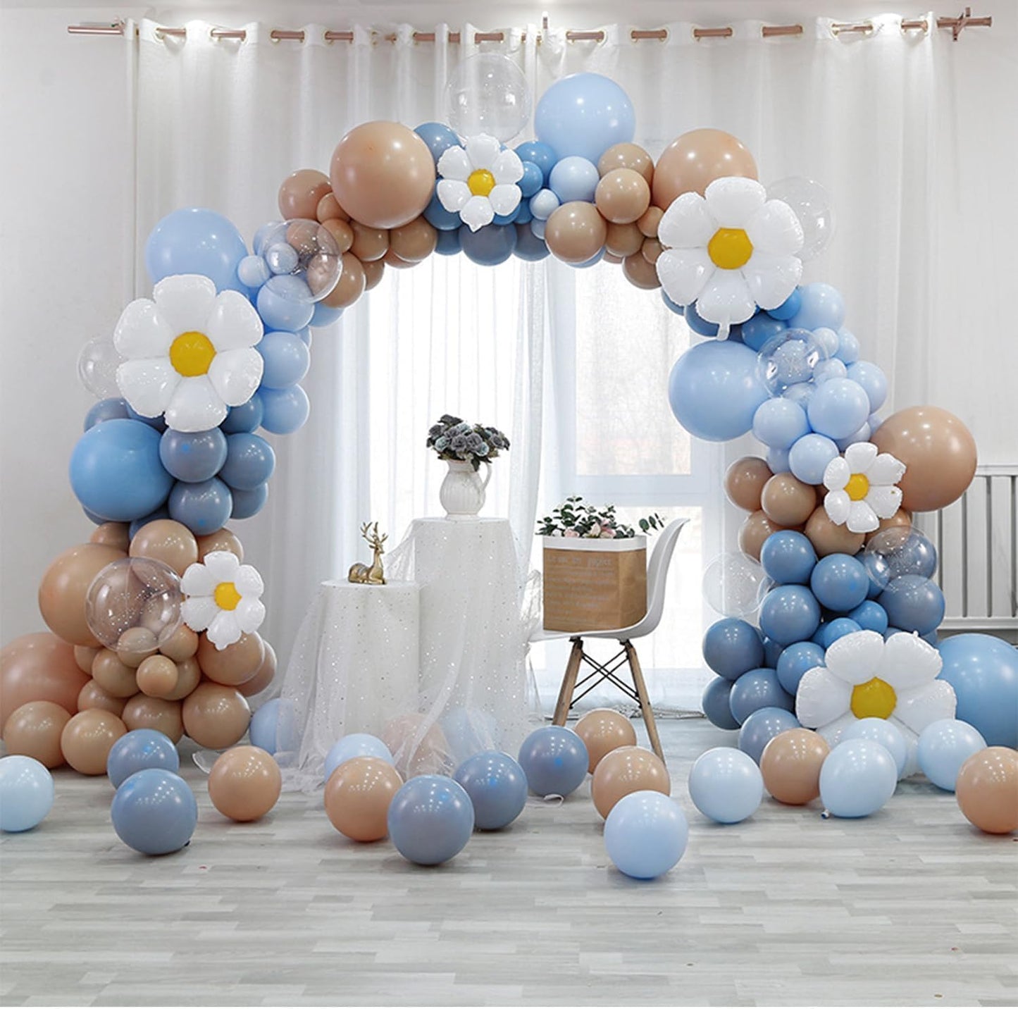 PlusFive 2,5M Hochzeitsbogen Gold Rundes Ballonbogen Kit Größ Metall Hochzeit Bogen Luftballon Bogen Gestell Ballon Ring Traubogen Ballon Girlande für Hochzeit Geburtstag Babyparty Dekoration