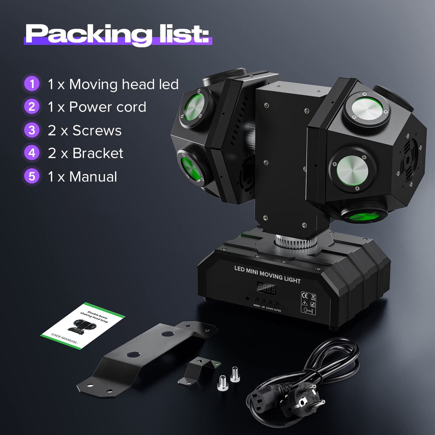 Moving Head LED 150W Disco licht Party licht dmx512 RGBW Bühnenlichter DJ lichter Stroboskoplicht für Bar Effektstrahler Club Hochzeit Weihnachten Lichttechnik