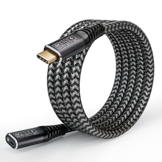 CAKOBLE USB C Verlängerung 5m, 20Gbps 100W/5A USB C Buchse auf USB Stecker USB C Kabel Verlängerung, Unterstützt USB 3.2,USB 3.1,4K@60Hz USB 3.2 Verlängerung Kompatibel Hub/MacBook/USB C ladegerät