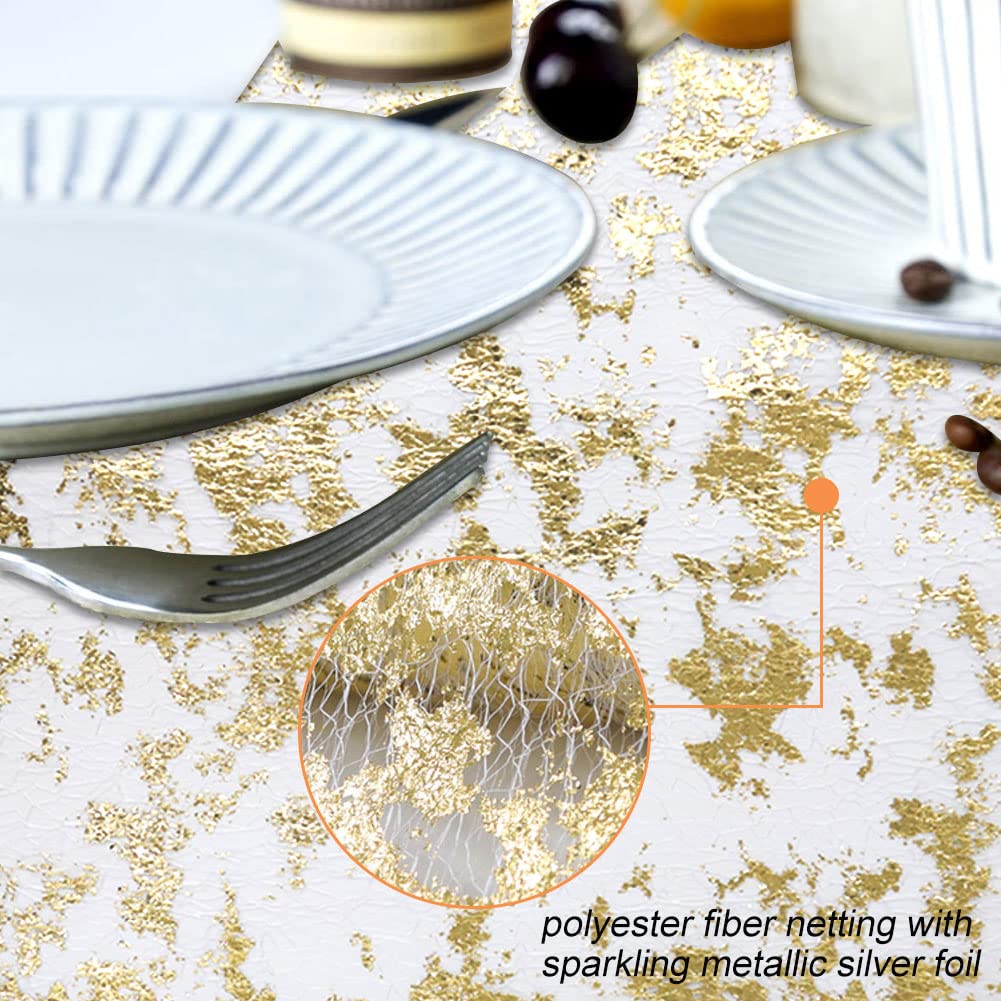 5M x 28CM Tischläufer Gold Tischband Glänzend Goldene für Partys Hochzeit Geburtstage Weihnachten Tischdeko