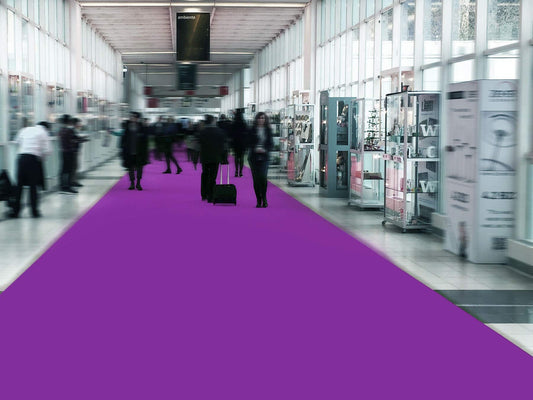 Primaflor Hochzeits-Läufer Event-Teppich Podium - Magenta Lila, 1,00m x 3,00m, Schwer Entflammbarer Messeboden, Empfangsteppich, Gangläufer