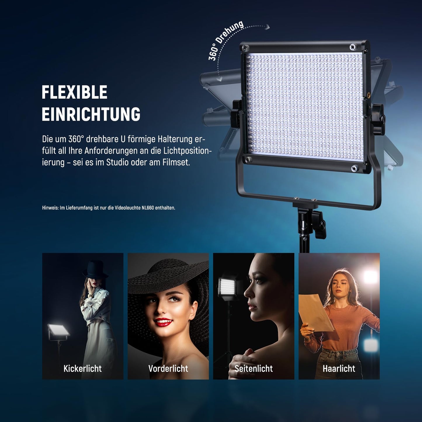 NEEWER 660 LED Videolicht Panel 2 Set mit Stativ: (2) Bi Farbe CRI96+ LED Videoleuchte Fotolicht mit Barndoor, (2) 75" Lichtstativ für Fotografie Licht Video Studio Dauerlicht Filmlicht (Schwarz)