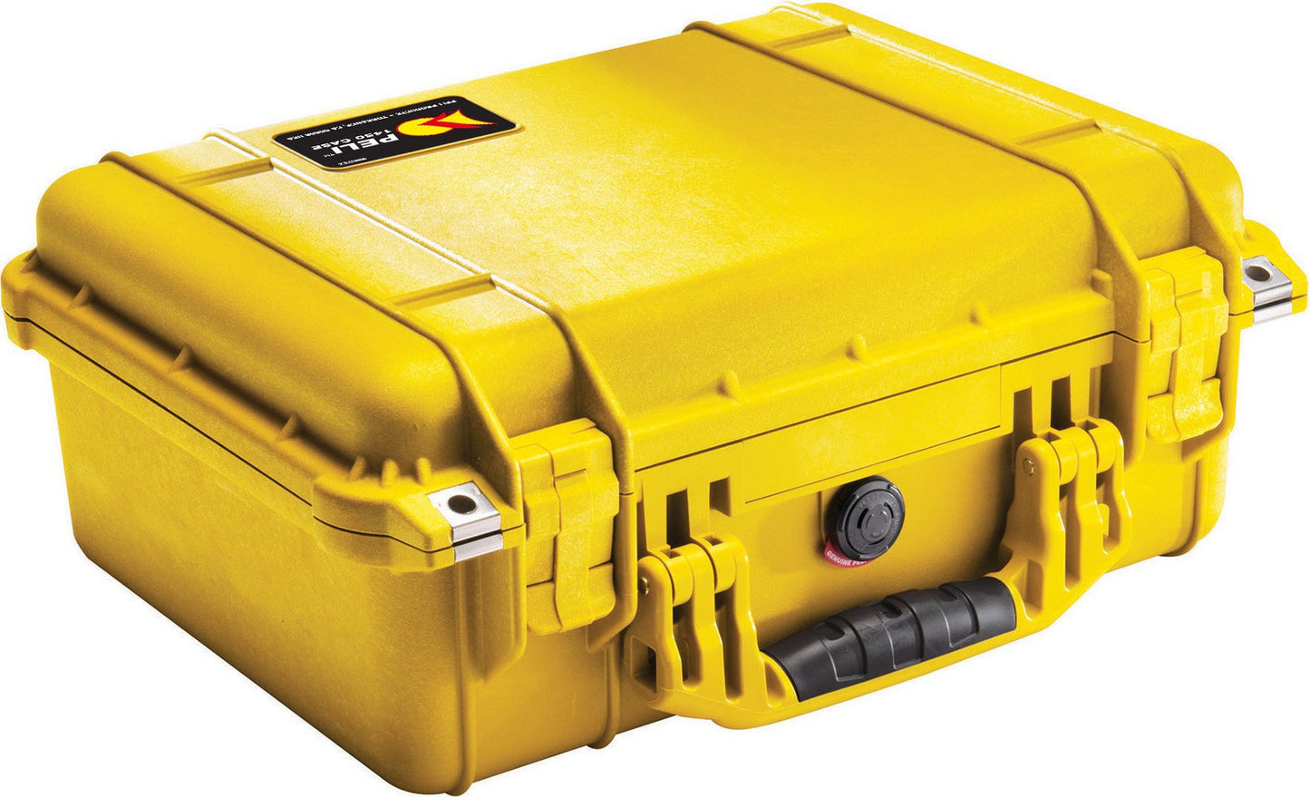 PELI 1450 Bruchfestes Case für Wertvolle Ausrüstung, IP67 Wasser- und Staubdicht, 15L Volumen, Mit Schaumstoffeinlage (anpassbar), Farbe: Gelb