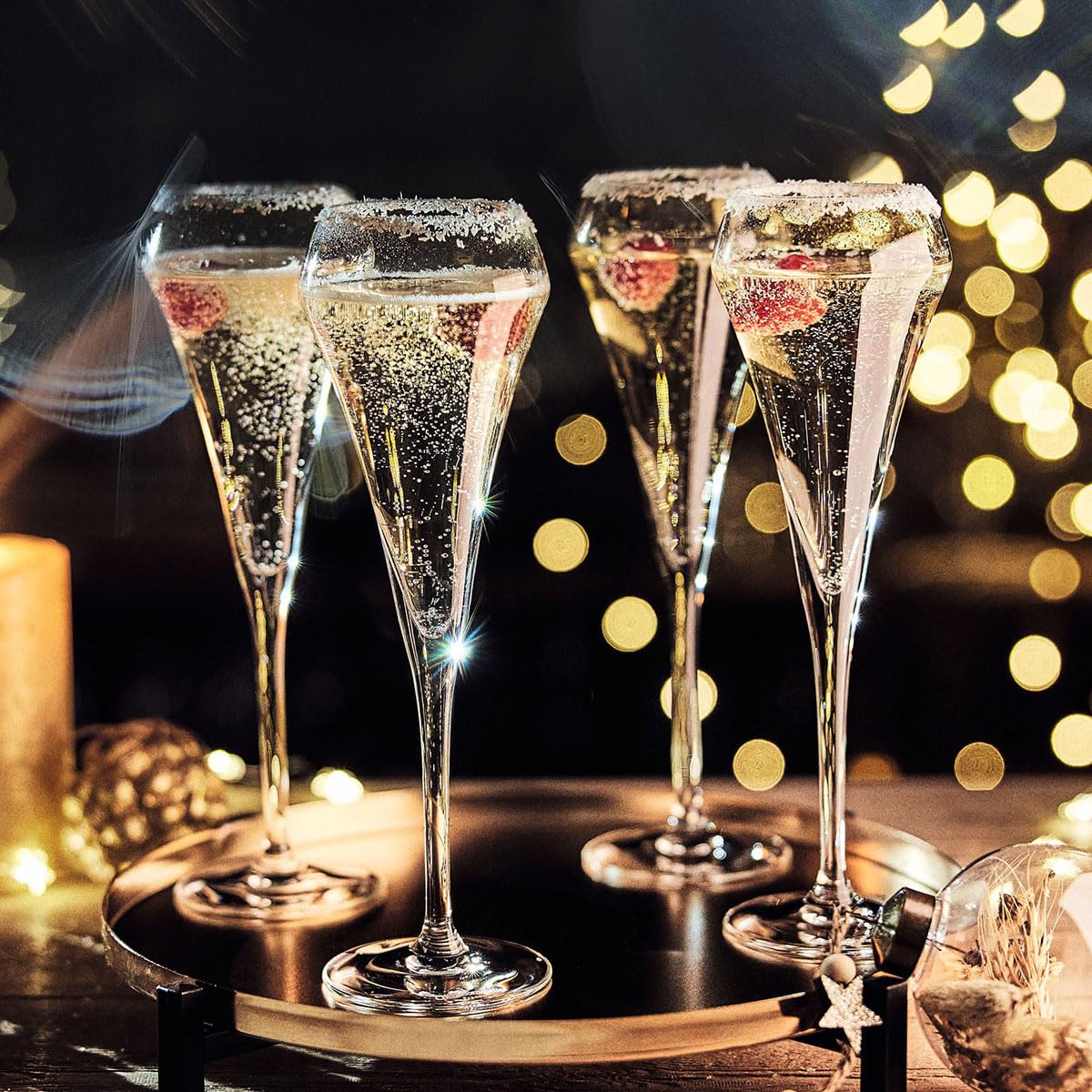Chef & Sommelier Open Up - Champagnerflöten 200ml - 6 Stück - aus Krysta Kristallglas - Ideal für Festliche Anlässe - Glanz, Transparenz und hohe Widerstandsfähigkeit