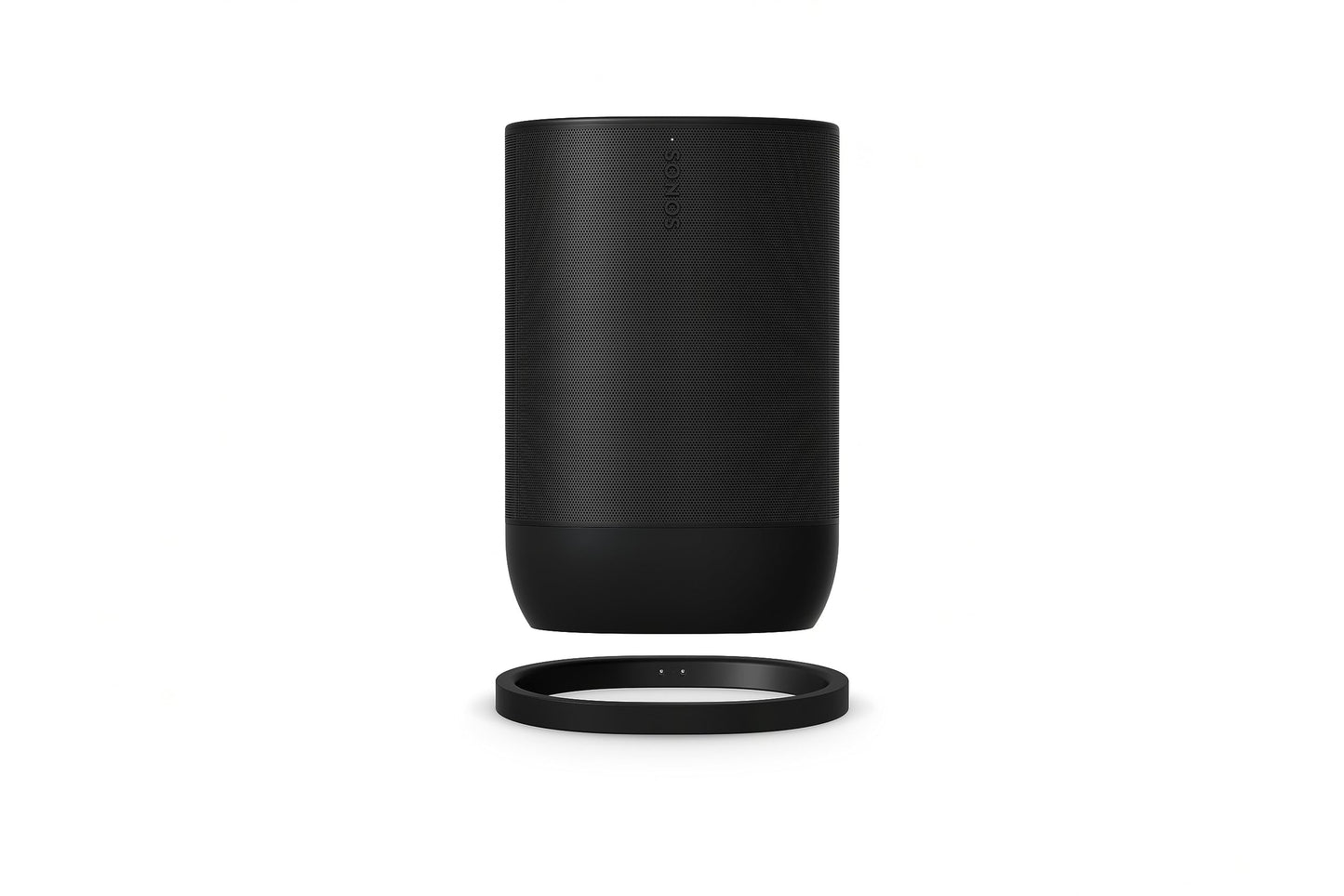 Sonos Move 2 | Tragbarer WLAN Speaker mit WLAN, Bluetooth, kompatibel mit Amazon Alexa, mindestens 24 Stunden Akkulaufzeit und kabelloser Ladestation - Schwarz