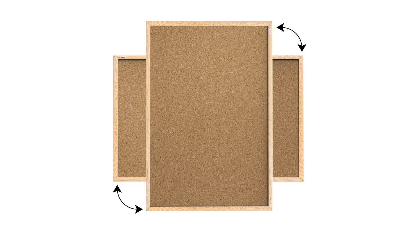 ALLboards Pinnwand mit Holz Rahmen 60x40cm Korktafel Korkwand Pinnwand Kork
