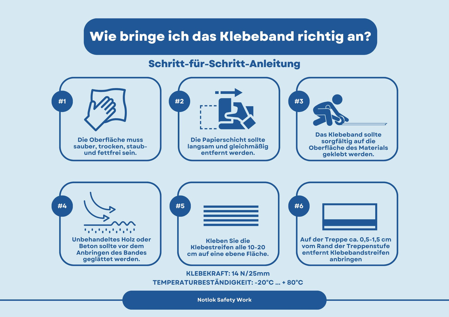 notlok Safety Work - Antirutsch Klebeband [ 18M x 5cm ] Schwarz mit fluoreszierendem Streifen - nachtleuchtend | Griptape für den Innen- und Außenbereich | Grip Tape, Anti Rutsch Streifen