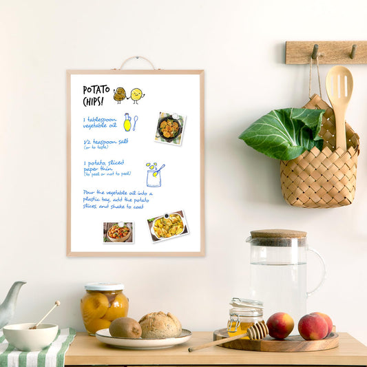 QUEENLINK Doppelseitiges Magnetisches Whiteboard, 30 x 40cm Dry Erase Board für die Wand, Kleine Goldene Aluminiumrahmen Tafel mit Halterung, Tragbare Tafel für Haus Küche Büro