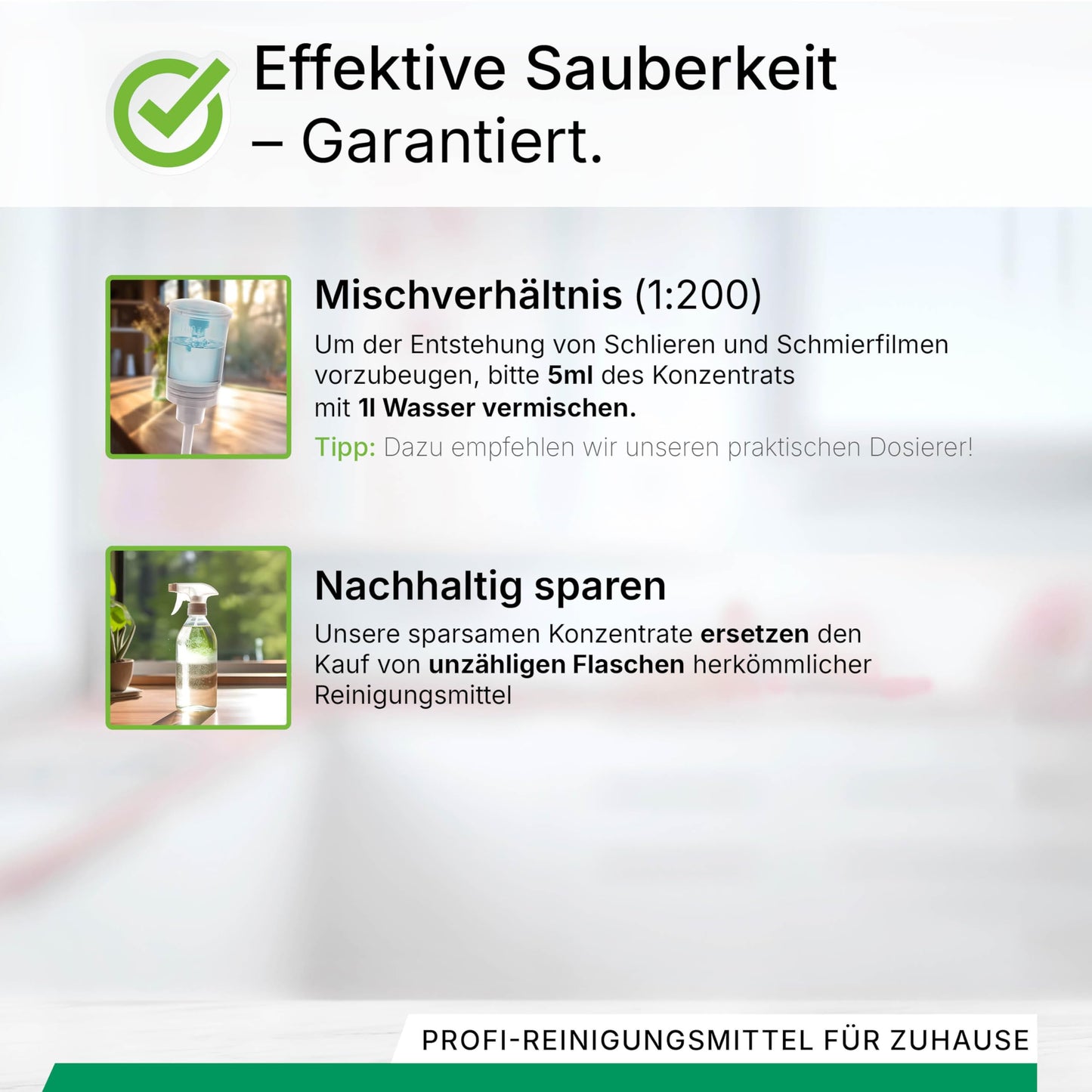 BiOHY Reinigungsmittel für Saugwischer mit Orangenduft (1l Flasche) | 1:200 Konzentrat für alle Nass-Trockensauger | ideal für Fliesen, PVC, Parkett, Laminat & Teppich | streifenfreier Glanz