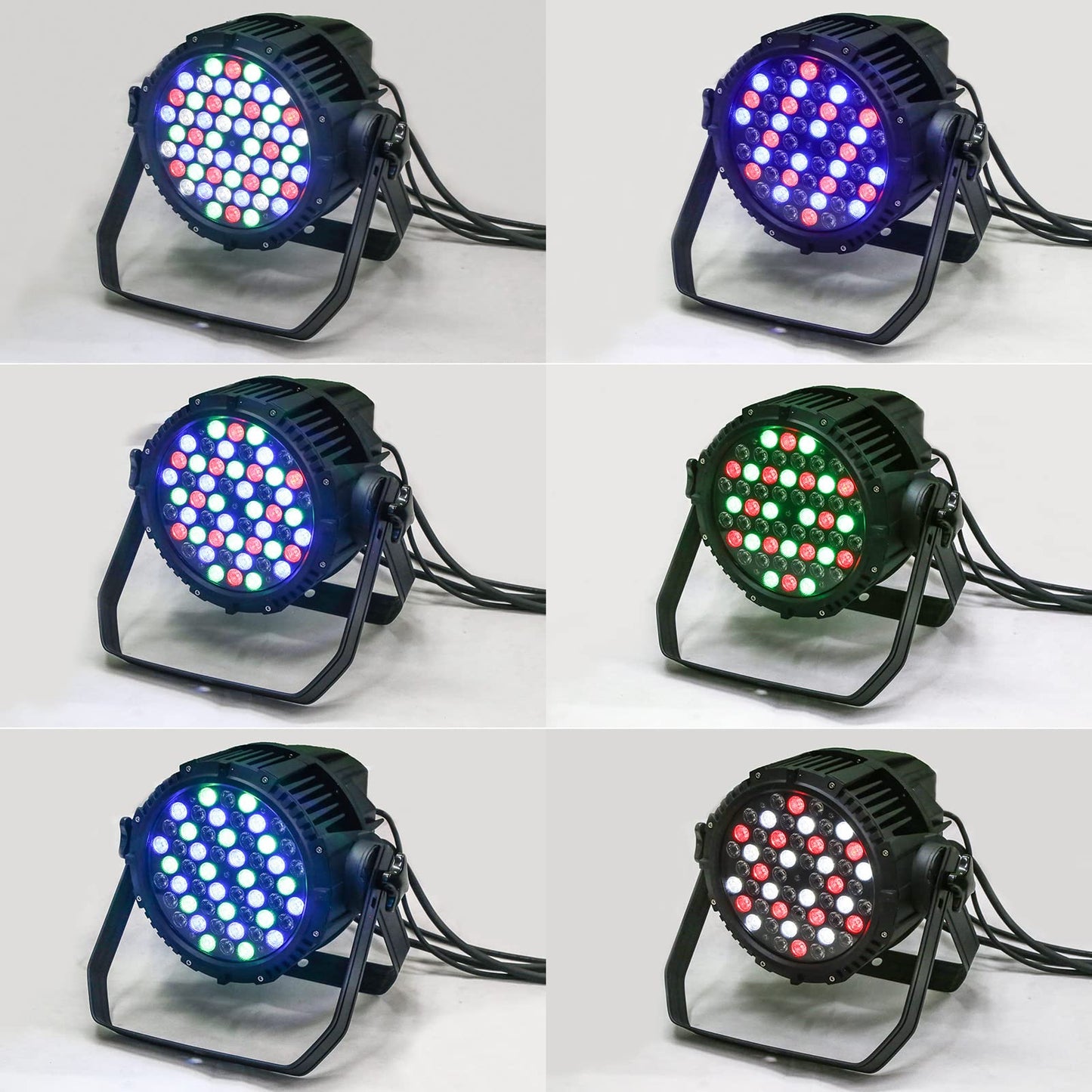 Led Par Scheinwerfer IP67 Wasserdichte Bühnenlichter, 54 LED RGBW DMX512 LED Strahler Bühnenlicht Party Licht Scheinwerfer Beleuchtung für Party Beleuchtungen