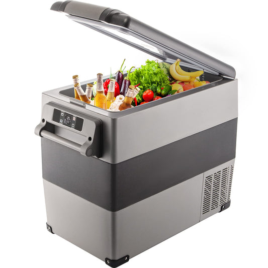 VEVOR Tragbare Kühlbox 55L Auto Kühlschrank 220VMini-Kühlschrank elektrische Gefrierbox klein Gefrierschrank für Auto camping, Lkw, Boot