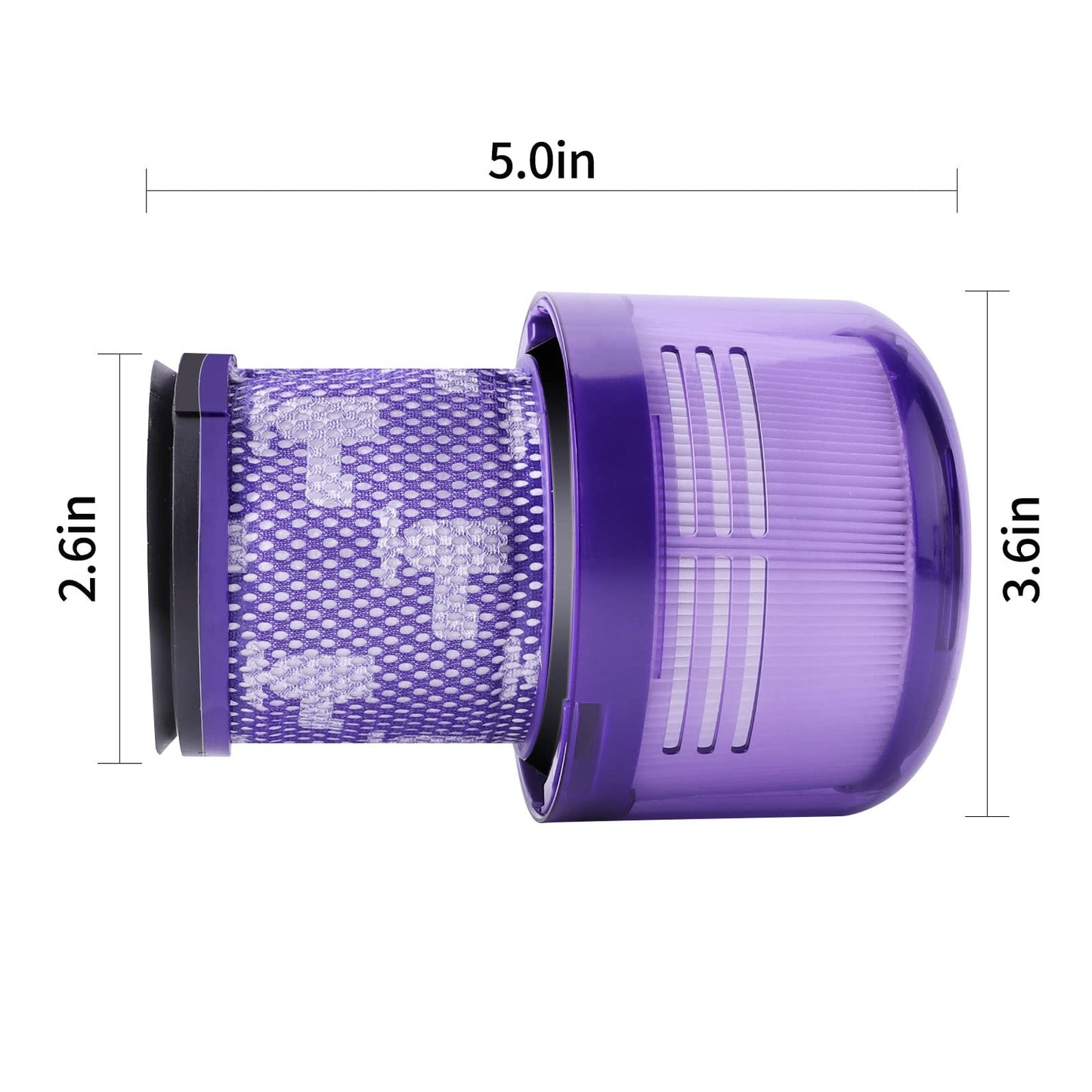 Smyidel Filter für Dyson V11, 3 Pack Vakuumfilter Ersatz für Dyson V11 V15 SV14 SV17 SV22 Detect Animal Absolute Extra Pro Torque Drive Akku Staubsauger, Ersetzen Sie # 970013-02(V11)