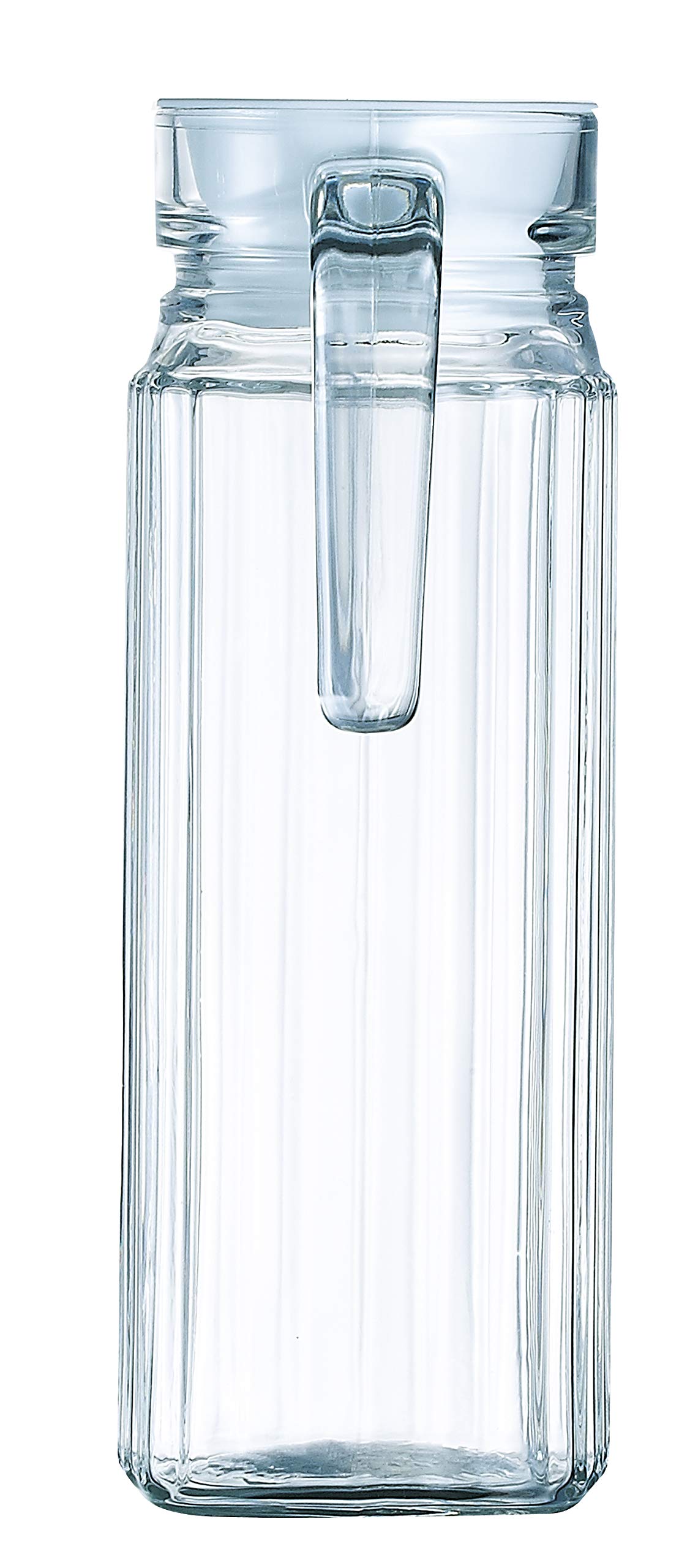 Luminarc ARC 70361 Quadro Krug, Kühlschrankkrug mit Deckel, 1.1 Liter, Glas, transparent, 1 Stück