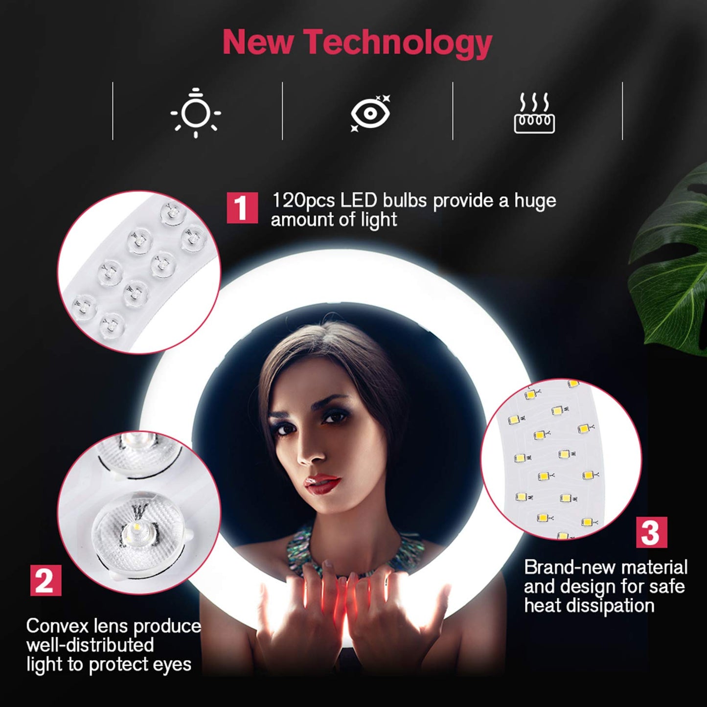 18 Zoll LED Ringlicht mit Stativständer Dimmbares Makeup Selfie Ringlicht für Studio Portrait YouTube Vlog Videoaufnahmen mit Tragetasche und Fernbedienung, CRI 90