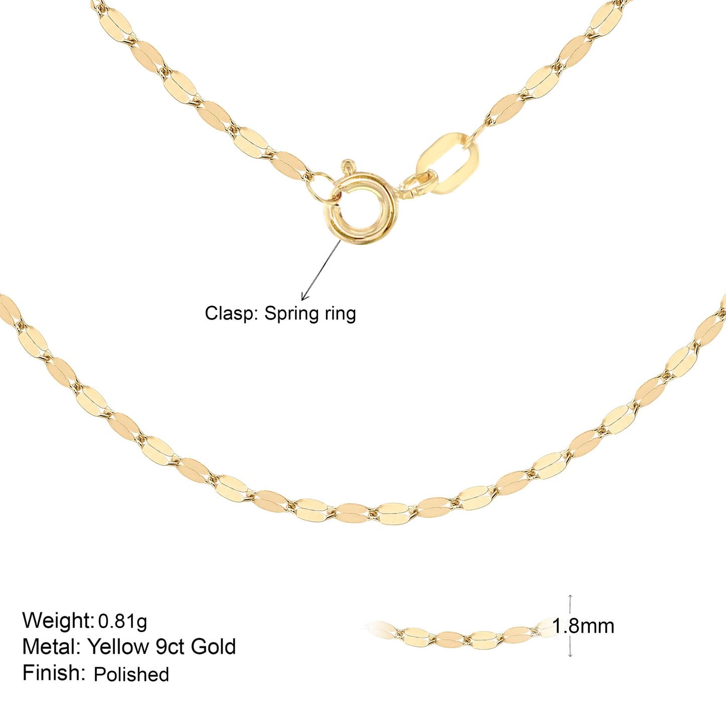 Carissima Gold Damen-Rolokette 375 Gelbgold-1.19.6063