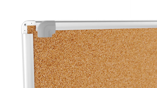 ALLboards Pinnwand mit Aluminiumrahmen 240x100cm, Korktafel Korkwand Pinnwand Kork