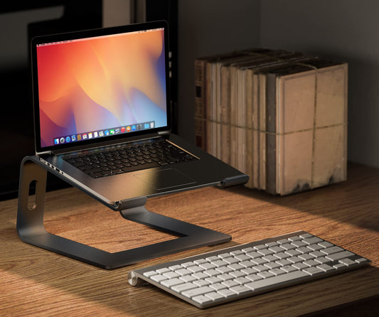Bewahly Laptop Ständer, Ergonomisch Notebook Ständer, Aluminium Halter, Halterung, Stand für MacBook Pro/Air, Samsung, Huawei MateBook, Surface, Dell, HP, Lenovo und mehr 10"~17" Laptops (Grau)