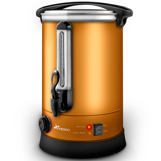 TRESKO® Glühweinkocher 10L / 1500W Einkochautomat aus Edelstahl Glühweinkessel Glühweinautomat Heißgetränkeautomat Heißwasserspender