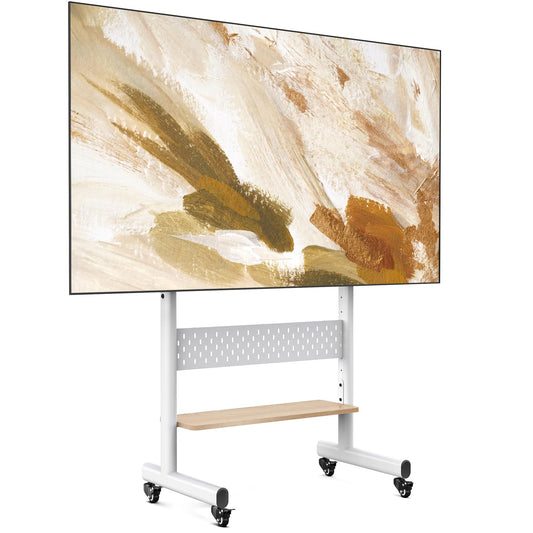 FITUEYES TV Ständer Rollbar Fernsehständer mit Rollen TV Rollwagen höhenverstellbar für 40-85 Zoll Fernseher Max 60KG VESA 600x400 mm