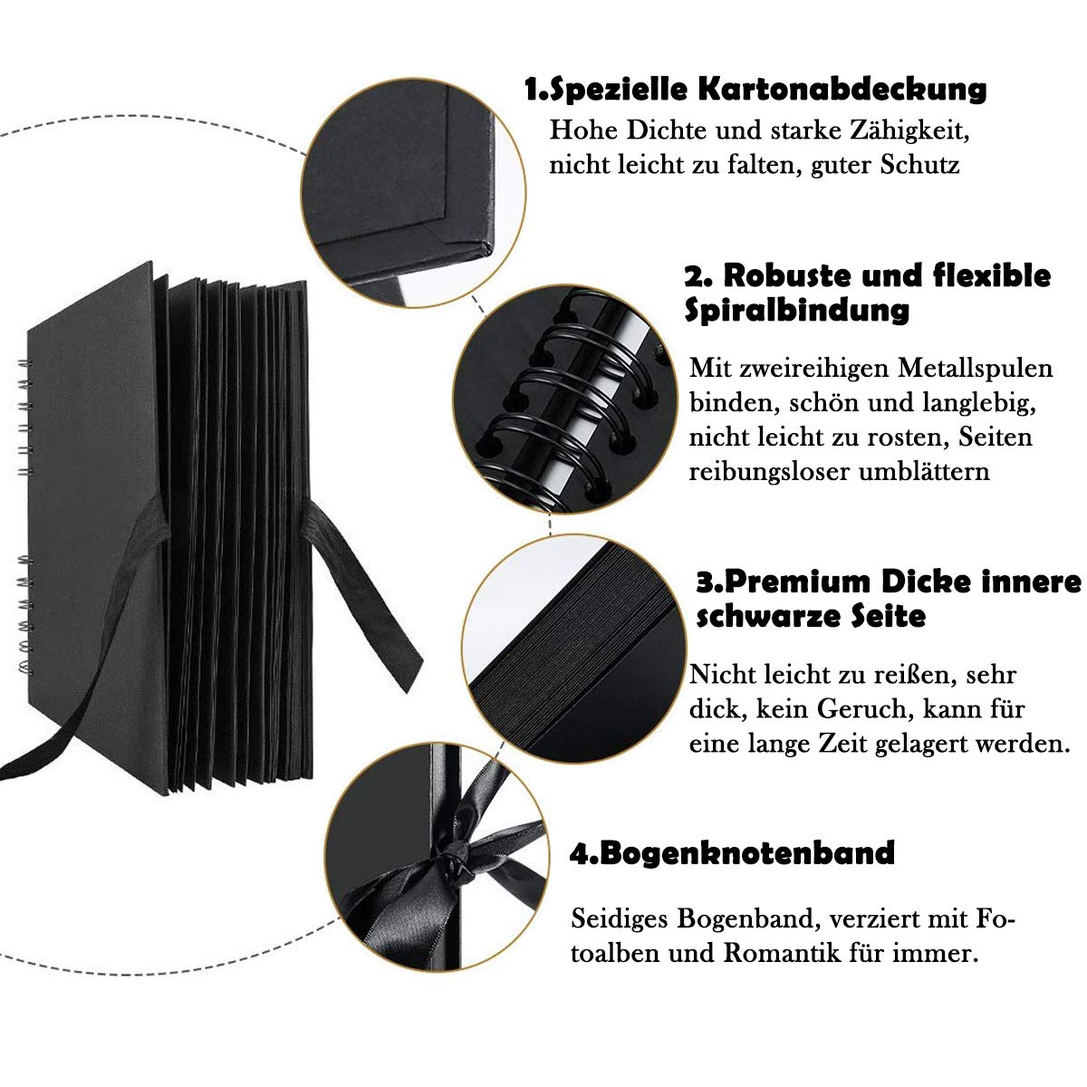 KASZOO Fotoalbum, Fotoalbum zum Selbstgestalten, DIY Fotobuch 80 Seiten, Kann als Abschluss Geschenk, Geburtstagsgeschenk, Hochzeitstagsgeschenk, Valentinstagsgeschenk und mehr verwendet Werden