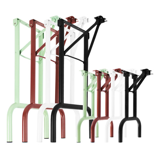 Natural Goods Berlin 2X Tischbeine Metall Dunkelrot für Bierzeltgarnitur klappbar (70 cm x 42 cm) - Tischfüße für Biertisch - Biergartengarnitur Tischkufen - Outdoor Tischgestell Garten & Terrasse